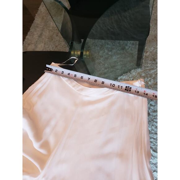 Aakaa Trouser Pants Women's M White Solid Elastic Waist Pull On Wide Leg Coastal - Picture 7 of 14